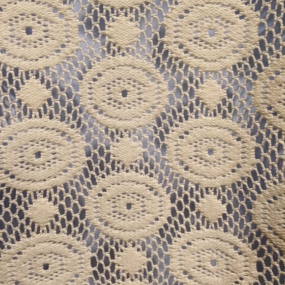 Jealous Tomato Utility Jacket/Top Ivory Lace Back Snap Front Blue Small - Picture 7 of 9